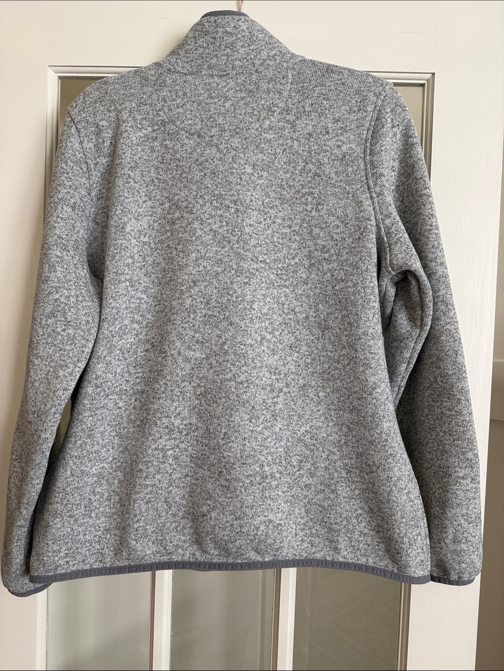 L.L. Bean Heather Gray Women’s Snap-Front Fleece Pullover - Picture 2 of 2